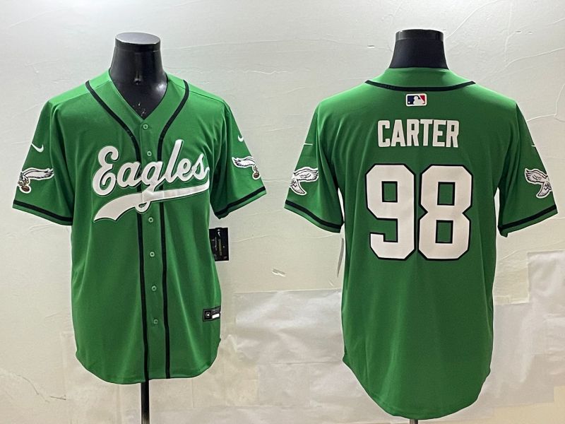 Men Philadelphia Eagles #98 Carter Green three generations Jointly Name 2025 Nike Limited NFL Jersey style 14